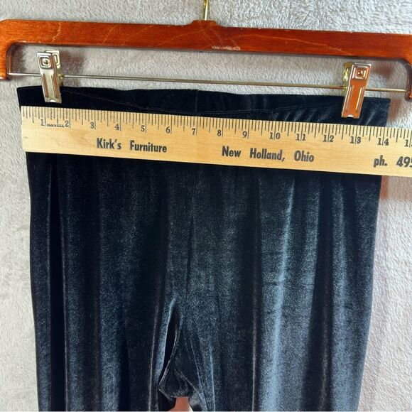 Soft Surroundings Black Velvet Elastic Waist  Pull On Pants Leggings Size S - Picture 2 of 7